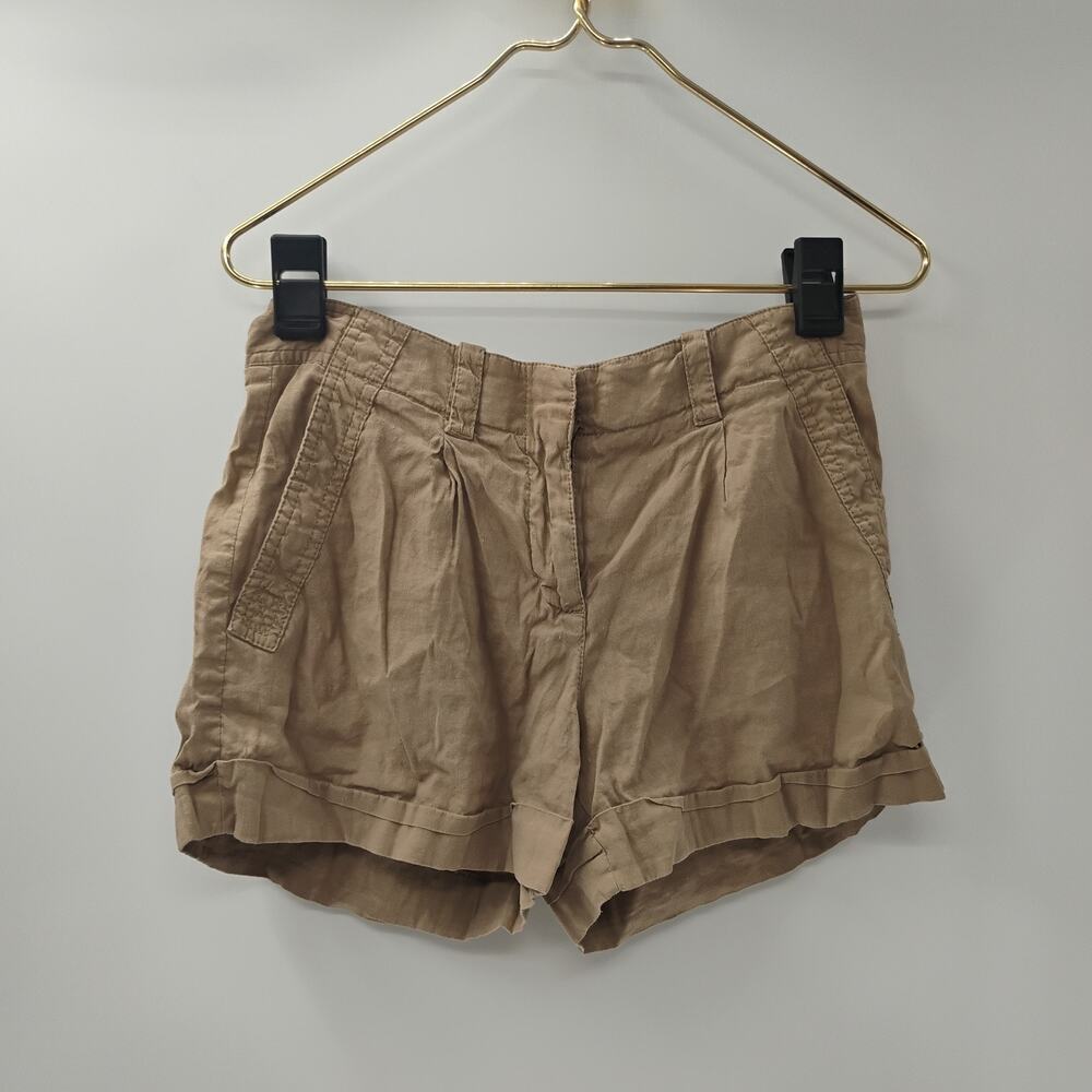 Theory Khaki / Tan Shorts Size 4 linen cargo shorts trousers‎ old money